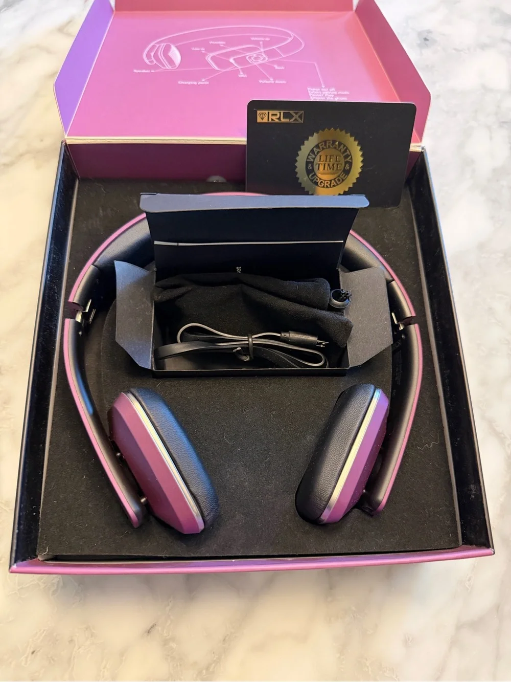 RLX100 Wireless Over-Ear Headphones - purple
